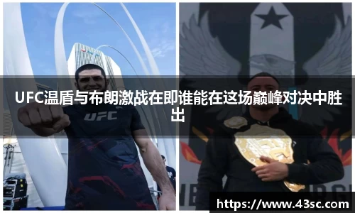 UFC温盾与布朗激战在即谁能在这场巅峰对决中胜出